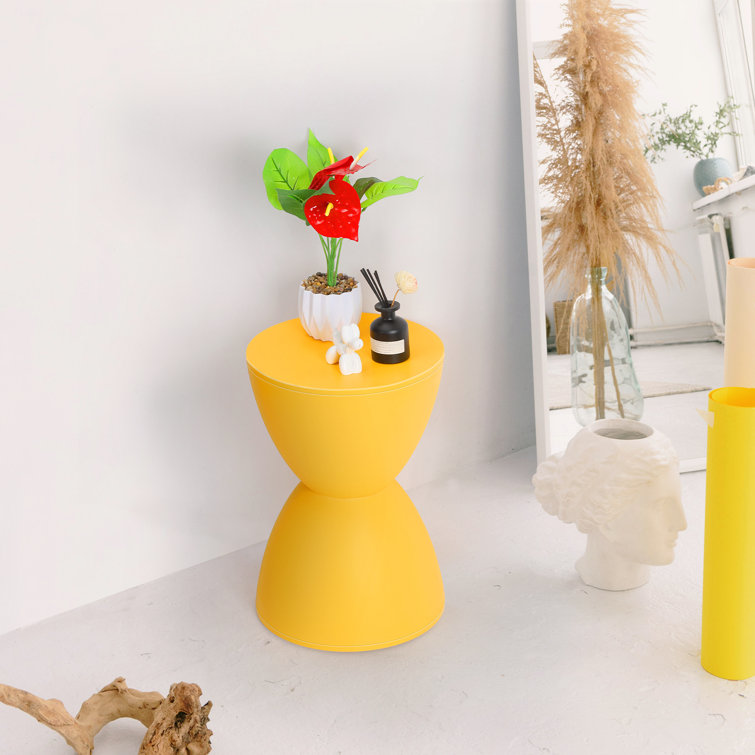 Wrought Studio Plastic Yellow Drum Table Plastic Hourglass Wayfair Canada